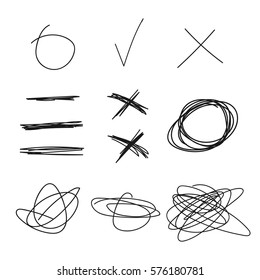 Vector collection of hand-drawn elements. 