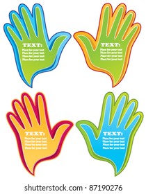 vector collection of hands for your text