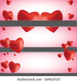 Vector - Collection Happy Valentines Day banners