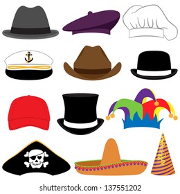 Vector Collection of Hats or Photo Props