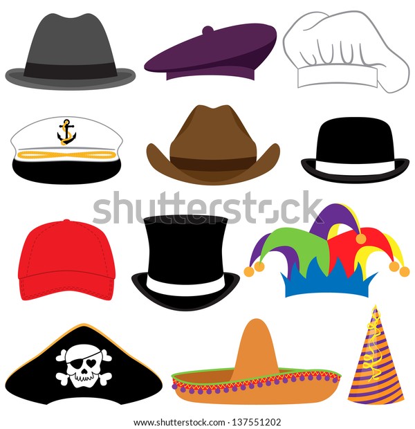 Vector Collection of\
Hats or Photo Props