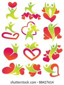 vector collection of health, hearts and people