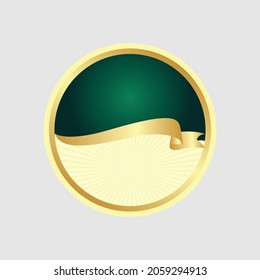 Vector Collection of high quality golden stickers