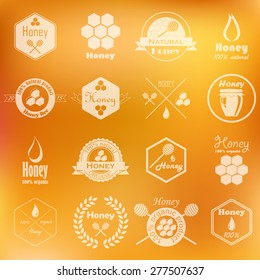 vector collection of honey badges