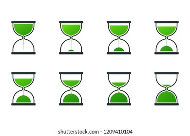 Vector collection of hourglass icons