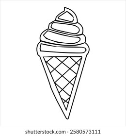 Vector Collection of Ice Cream Silhouettes and Outlines