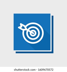 Vector collection. Icon flat target in blue color.