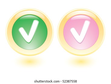 Vector collection icons with check sign