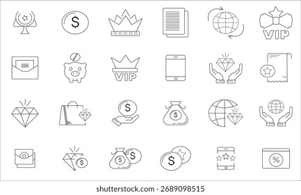the vector collection of icons for web design and business, illustration, a doodle sketch and drawing  set of common symbol and sign