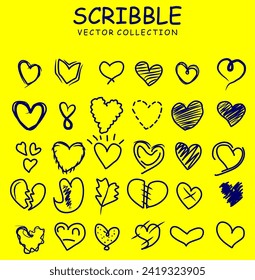 colección vectorial de iconos de corazón ilustrados