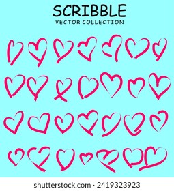 vector collection of illustrated heart icons