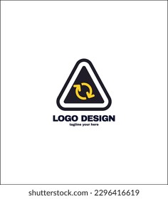 Vector collection of illustrated warning sign