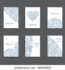 Vector collection of illustration of wonderful template with flowers