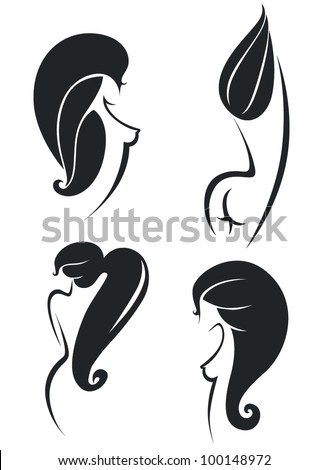 Vector Collection Images Symbols Beauty Salon Stock Vector 