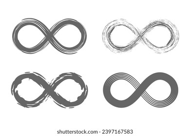 vector collection of infinity or scrim symbols for various logo designs and templates