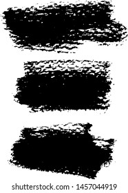 Vector collection of ink, grunge, dirty brush, black paint, strokes. Abstract grunge banner. Black brush stroke background.	
