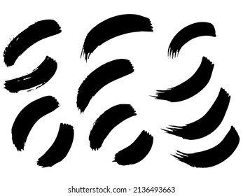 Vektorgrafik von Tinte, Grunge, schmutziger Bürste, schwarzer Farbe, Strichen. Abstrakter Grunge-Banner. Schwarzer Pinselstrich, Hintergrund.
