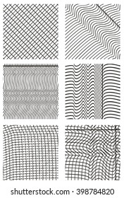 Vector collection ink hand drawn hatch texture