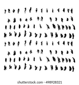 Vector collection ink hand drawn hatch texture, lines, points, hatching, strokes and abstract graphic design elements