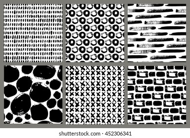 Vector collection of ink patterns. Collections of design elements. Modern abstract design poster, cover, card design.