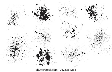 vector collection of ink splashes