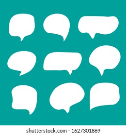 Vector collection of isolated speech bubbles . set of speech bubbles. Vector EPS 10.