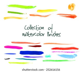 Vektorgrafik einzelne Aquarellpinsel auf weißem Hintergrund