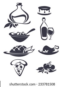 vector collection of Italian food