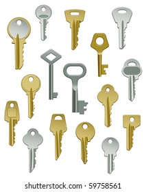 Vector Collection of Keys - Set Two