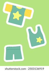 vector of collection kids clothes cartoon cute