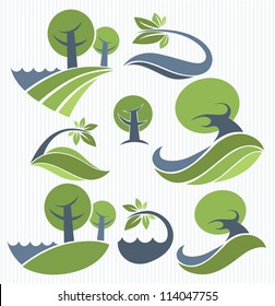 vector collection of landscape and nature symbols