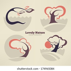 vector collection of landscape and nature symbols