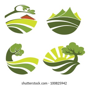 vector collection of landscape symbols