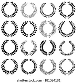 vector collection: laurel wreaths