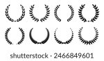 vector collection of laurel wreaths. logo, symbol, sign