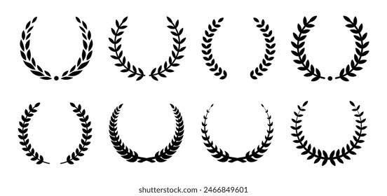 vector collection of laurel wreaths. logo, symbol, sign