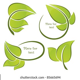 vector collection of leaf frames