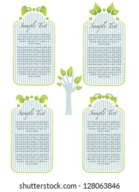 vector collection of leaf frames, labels, stickers and hang tags