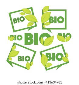 vector collection of leaf frames, labels and stickers