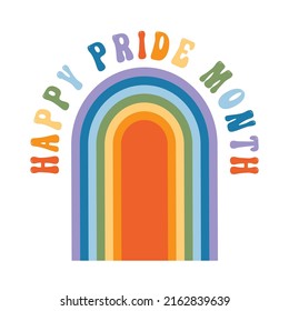 Vector collection of LGBTQ community symbols retro pride vibes with rainbow Pride month hand drawn concept Vector illustration