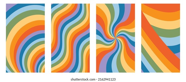 Vector collection of LGBTQ community symbols retro pride vibes with rainbow Pride month hand drawn concept Vector illustration