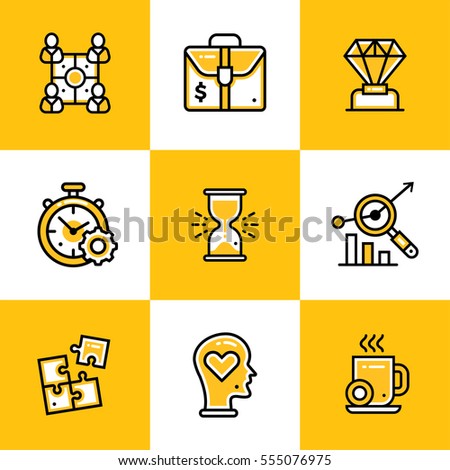Vector collection of line icons for new business. High quality icons suitable for mobile apps, websites and illustration