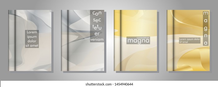 Vector collection of liquid shape book cover backgrounds. eps 10 vector design illustrations.
