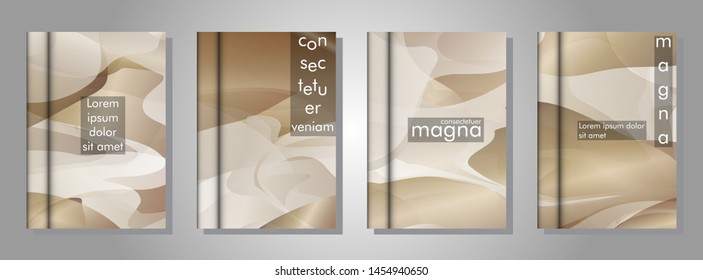 Vector collection of liquid shape book cover backgrounds. eps 10 vector design illustrations.