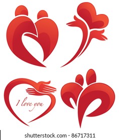 vector collection of love concept and forms