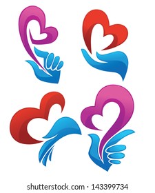 vector collection of love concept, symbols and emblems