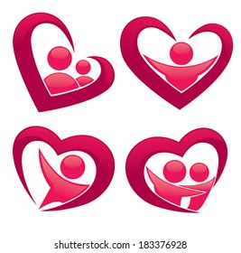 vector collection of love, men and hearts