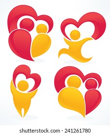 vector collection of love, men and hearts