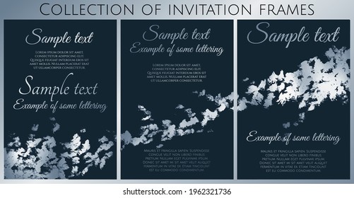 Vektorgrafik der Luxuseinladung mit silberner Textur