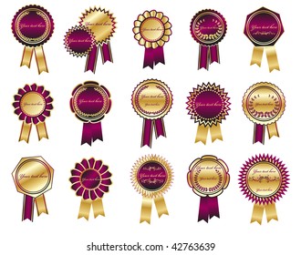  Vector collection of luxury labels